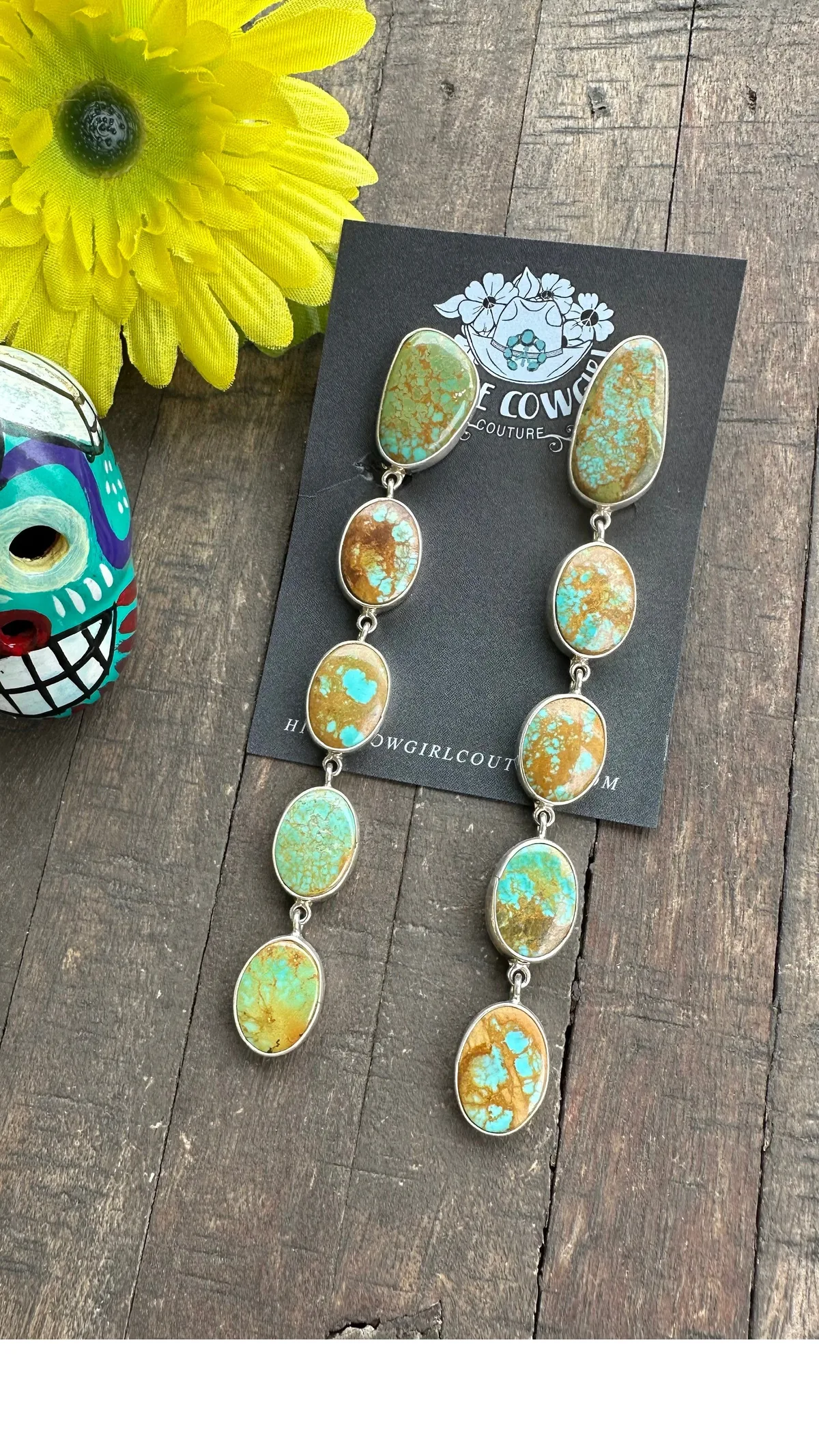 Clip On 5 Stone Royston Earrings