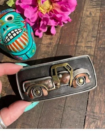 Mixed Metals Truck Belt Buckle