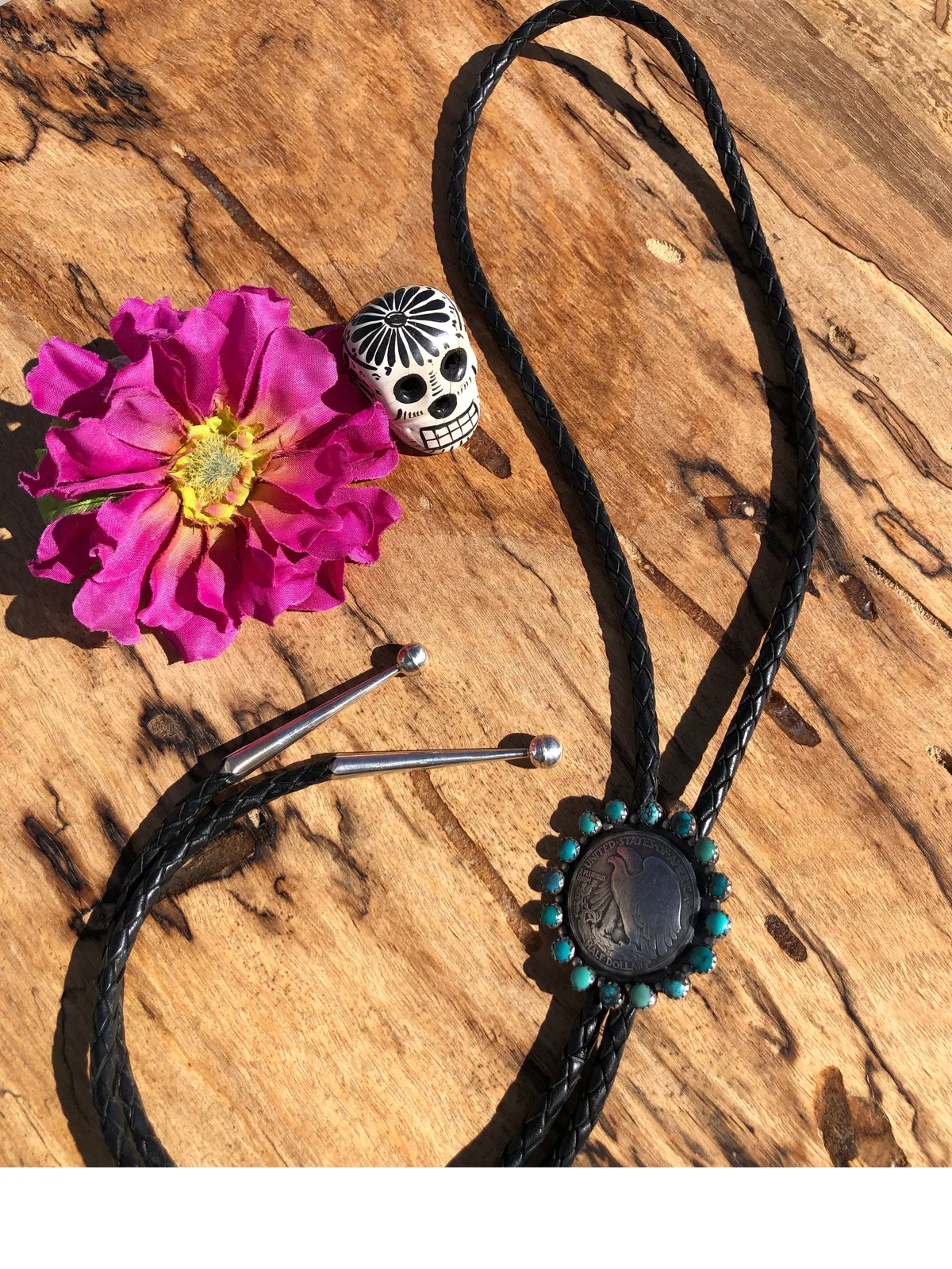 Turquoise Coin Bolo
