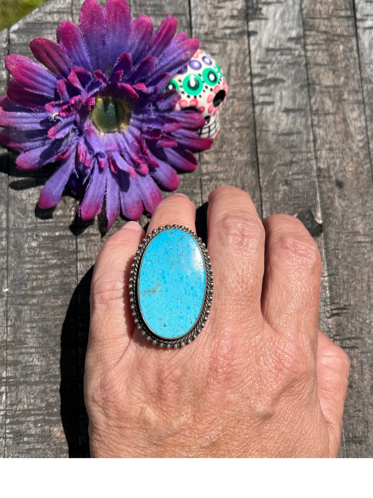 Single Stone Kingman Ring Size 7 1/2
