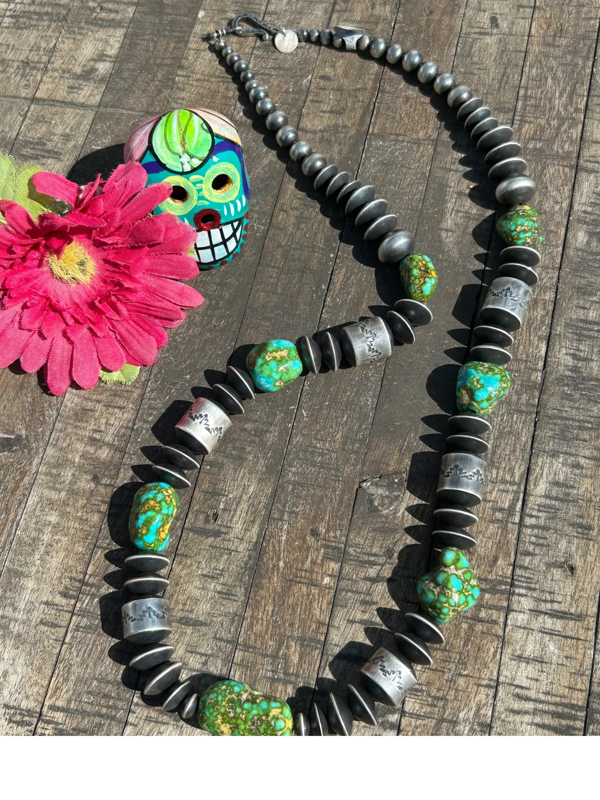 Sonoran and Sterling Pearl Necklace