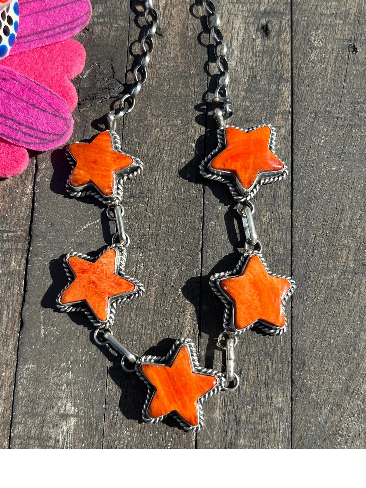 Spiny Orange Star Choker