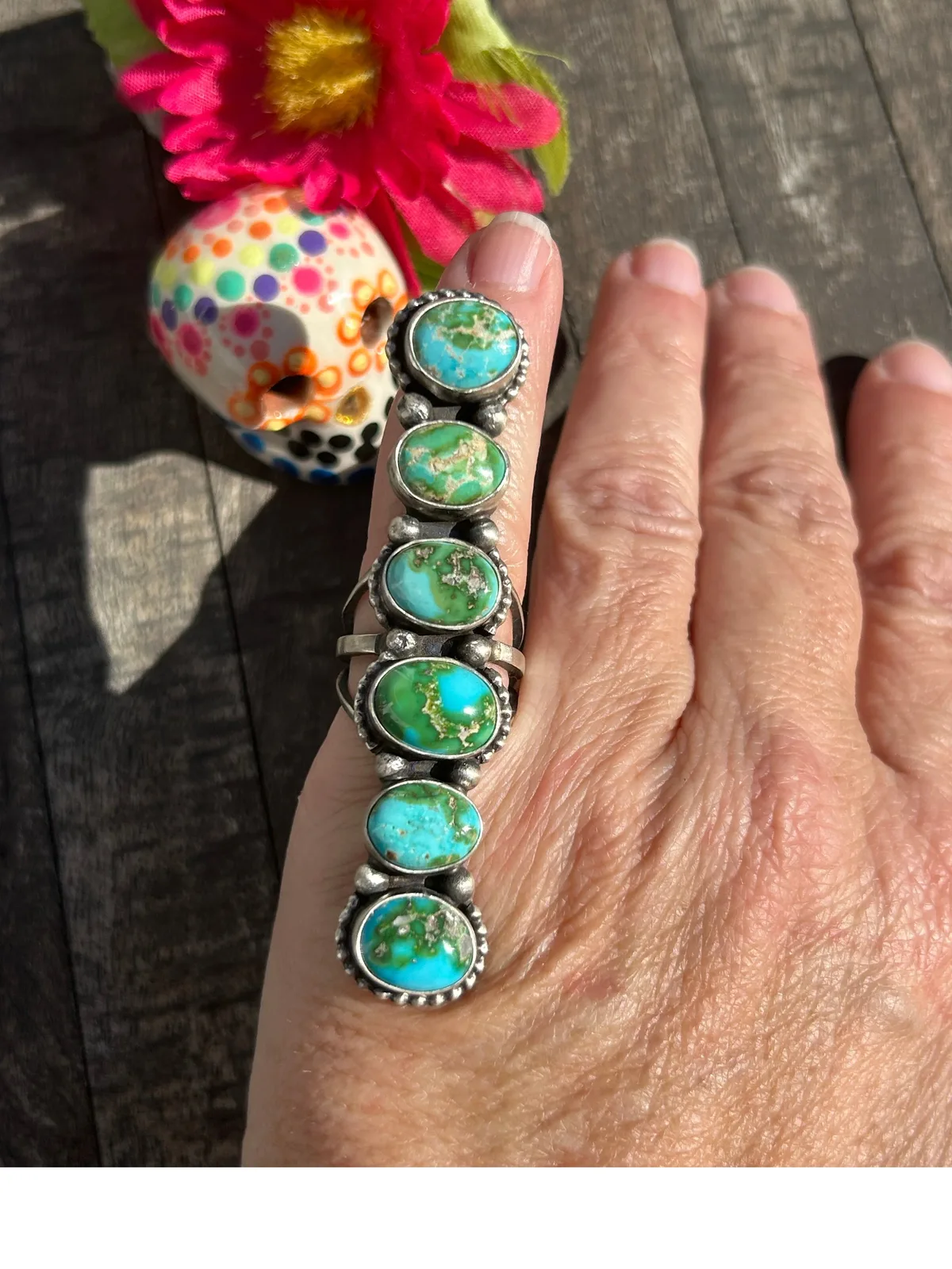 6 Stone Sonoran Cluster Ring