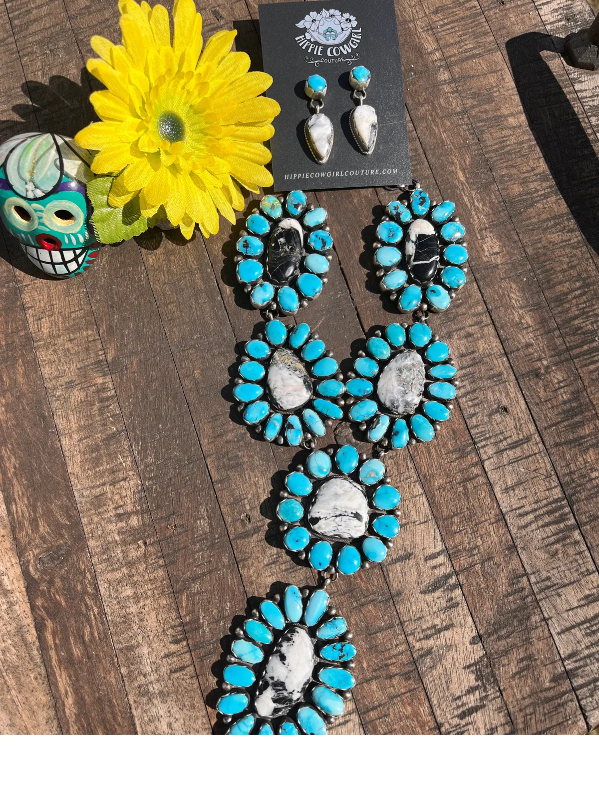 Kingman and White Buffalo Lariat Set
