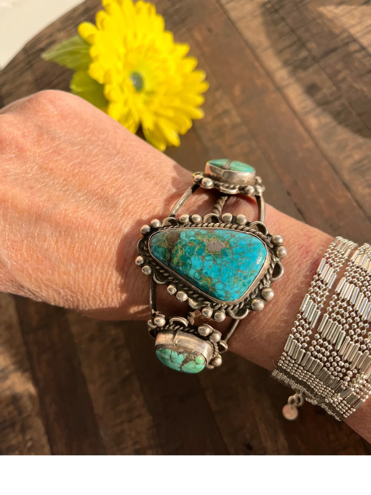 Vintage 3 Stone Kingman Cuff