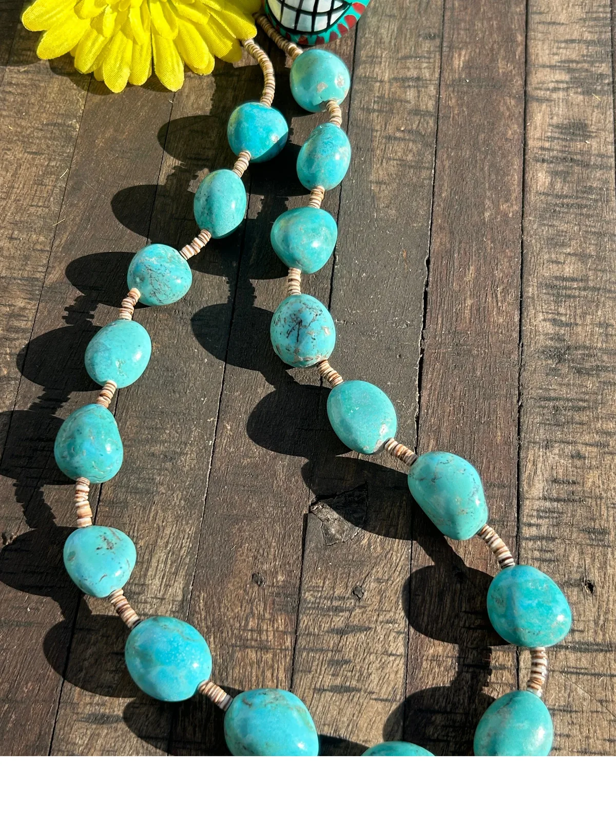 Blue Turquoise and Heishi Strand #82