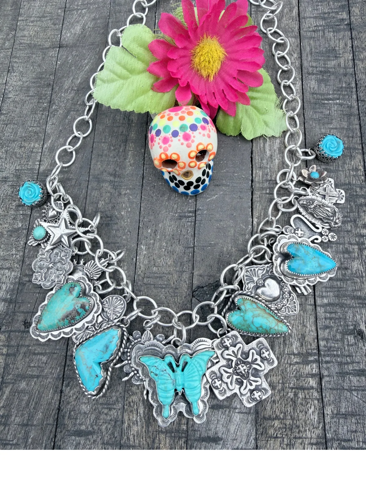 Gregory Segura Sterling Charm Necklace