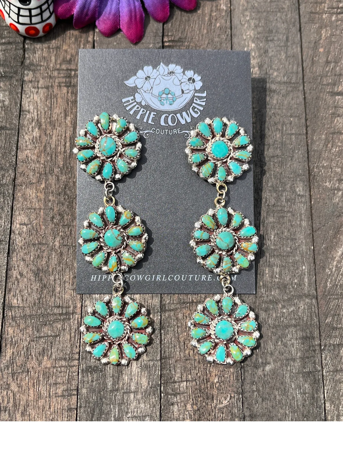 Kingman Cluster Dangle Earrings