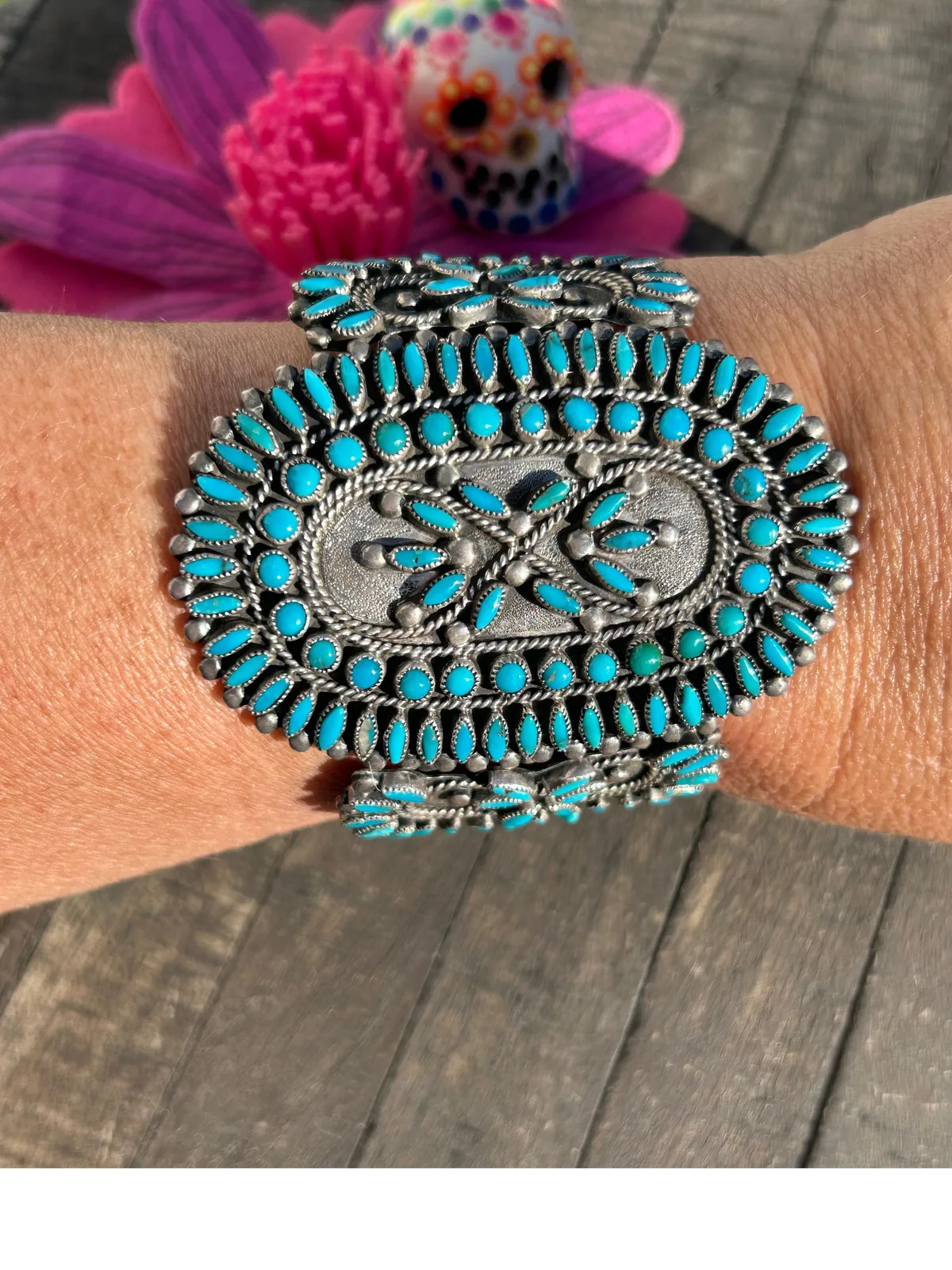 Petit Point Kingman Cuff