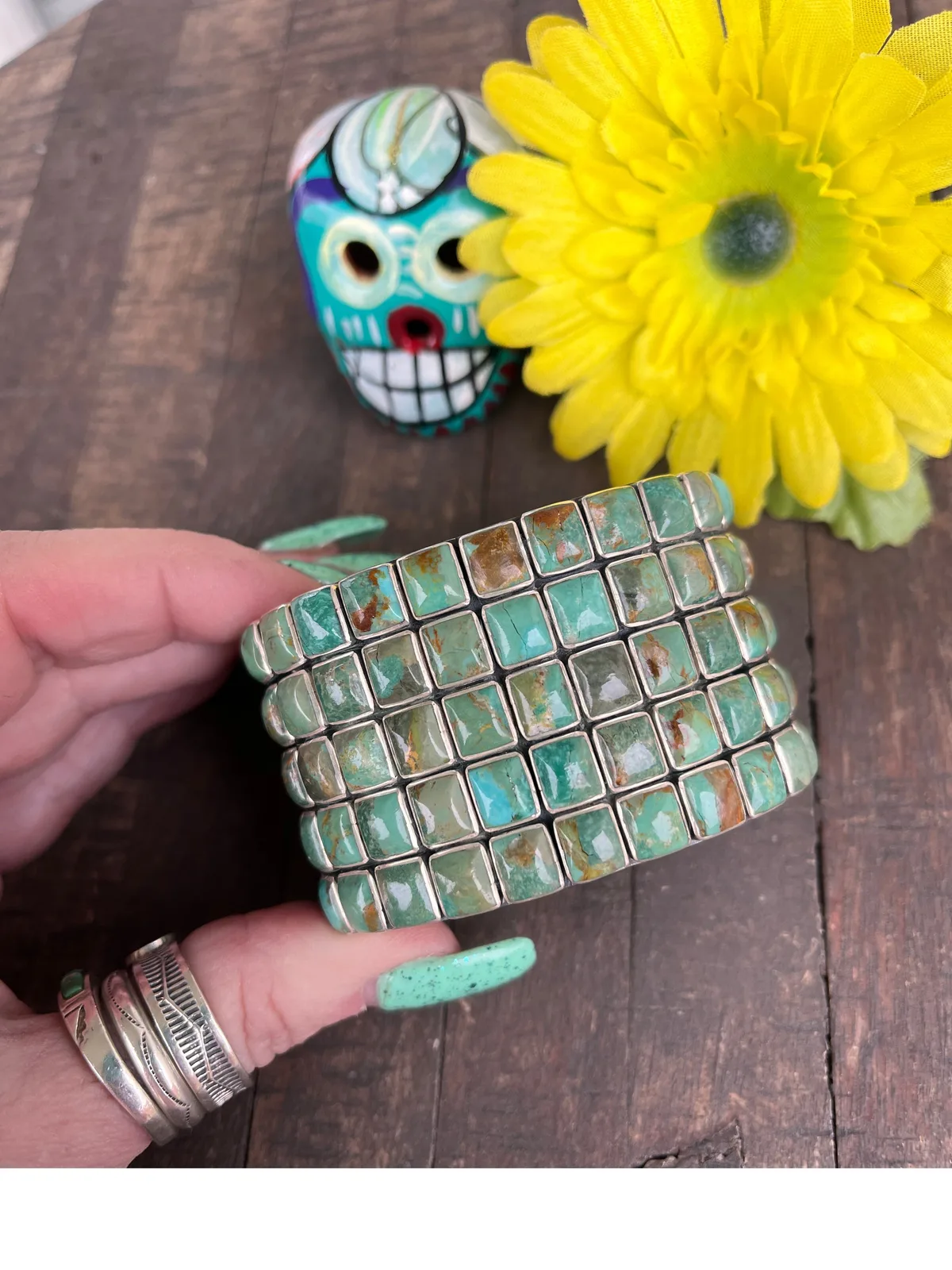 5 Row Kingman Cuff- Small