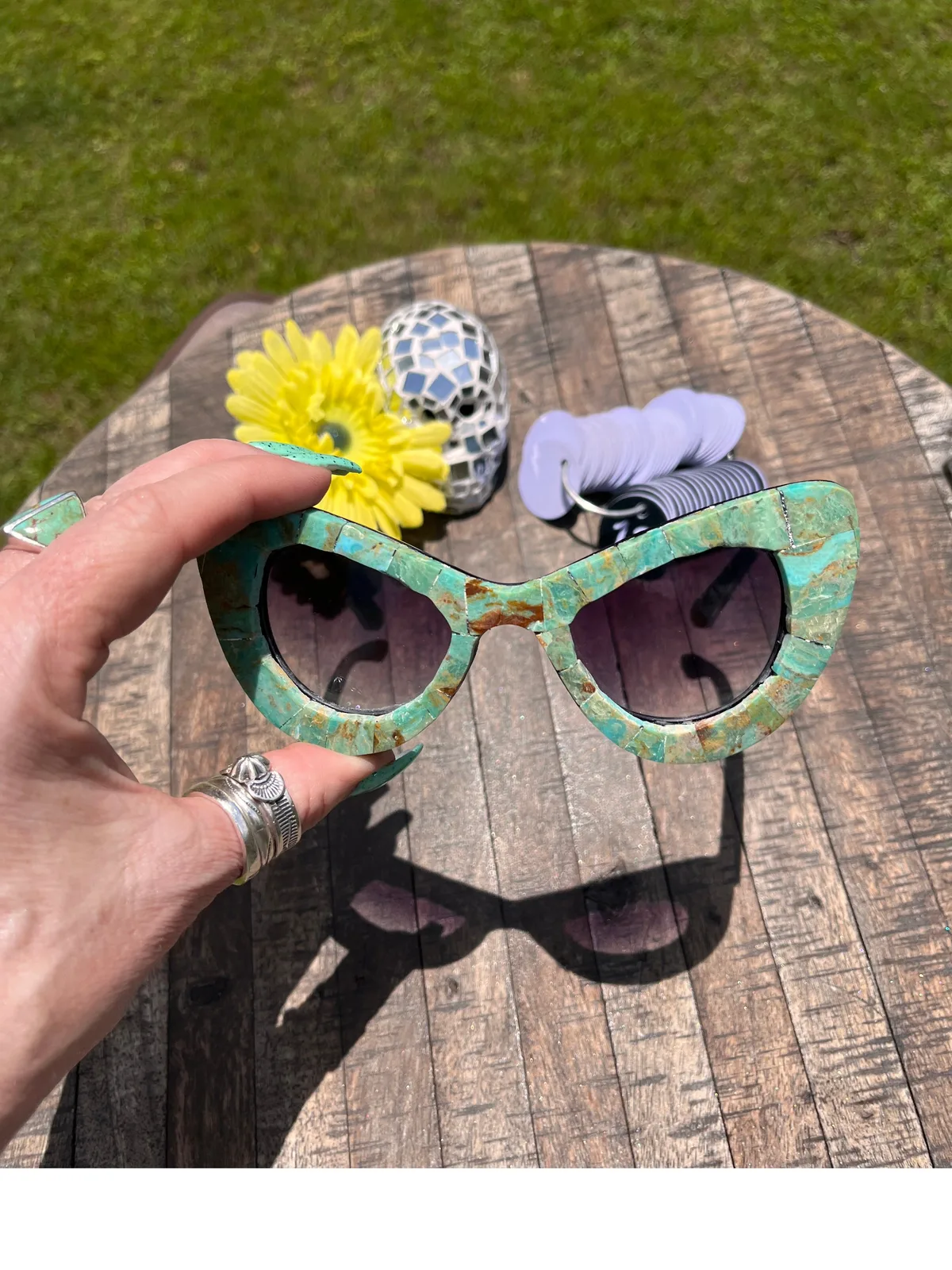 Handmade Kingman Inlay Sunglasses #13