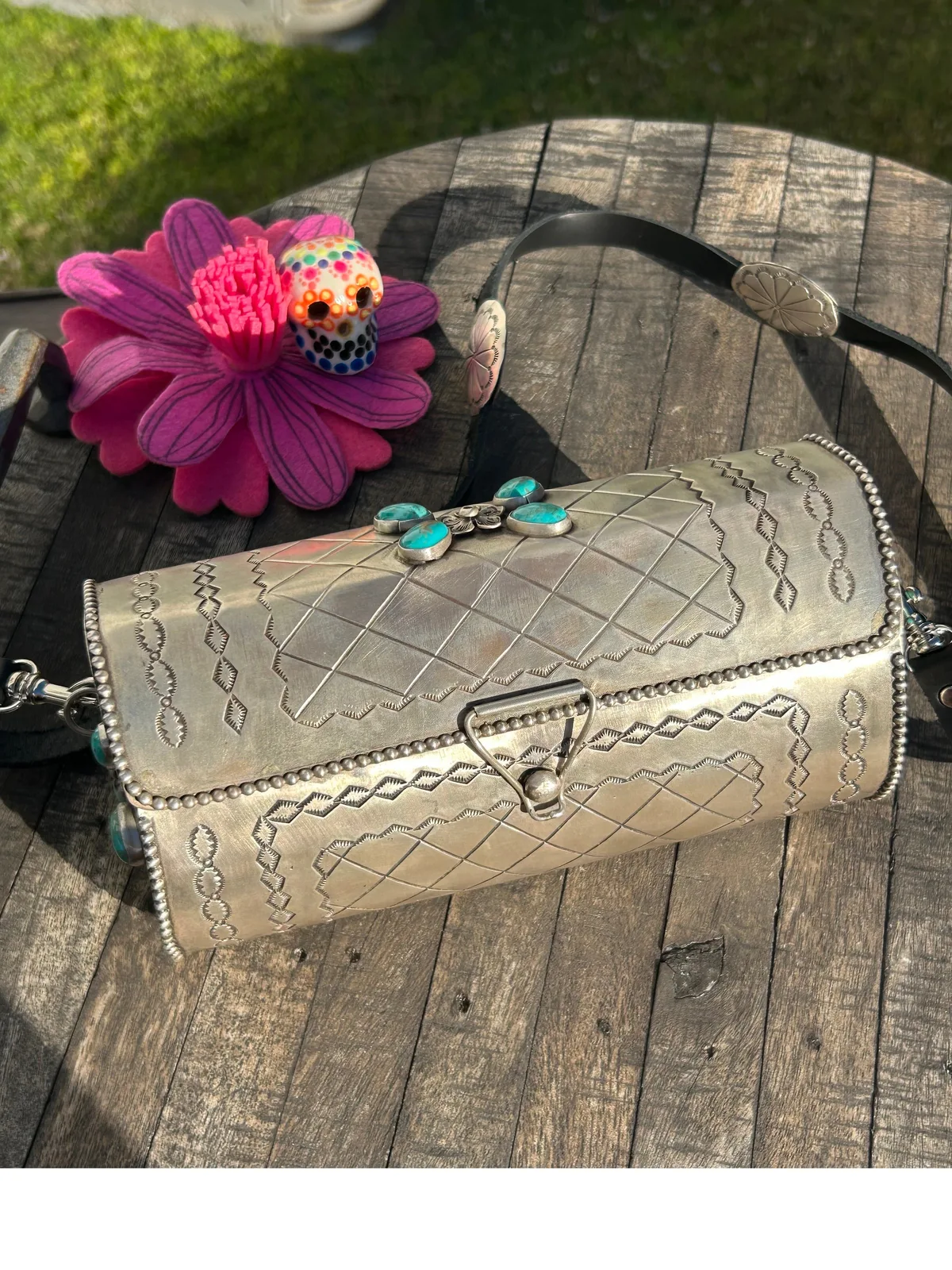 Sterling Silver and Kingman Purse