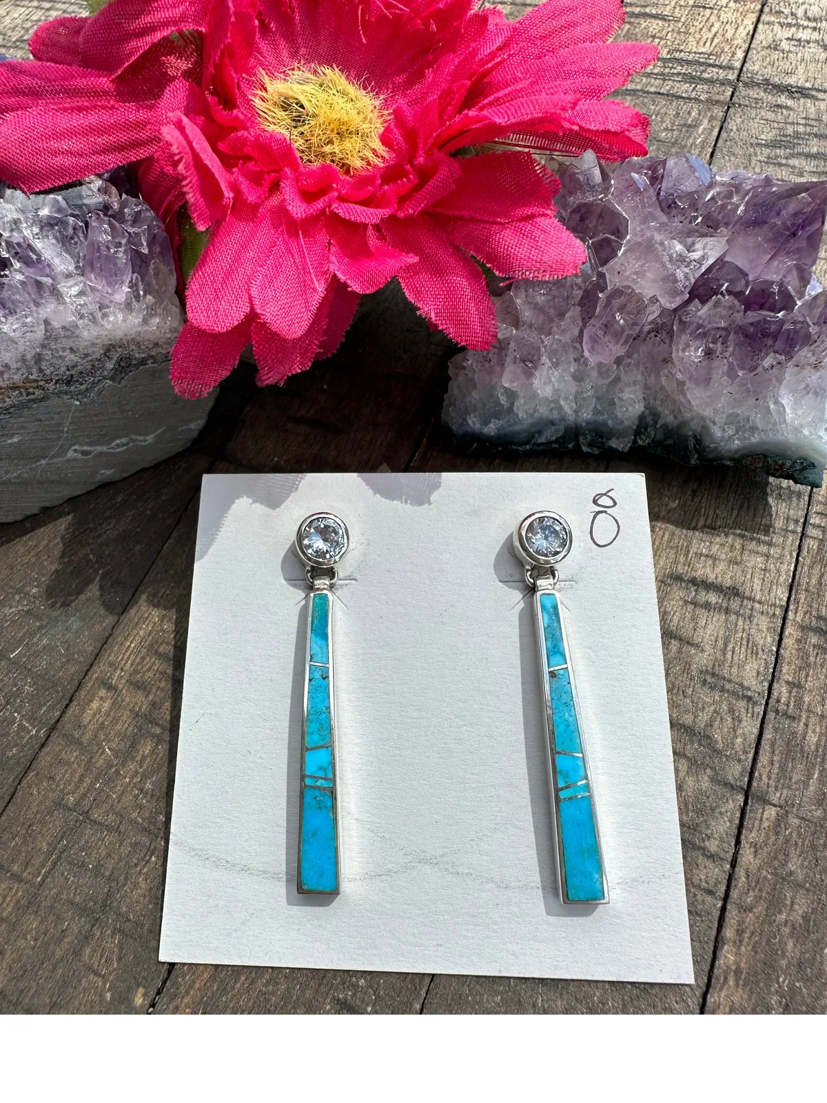 Barn Diamond and Inlay Earring #8