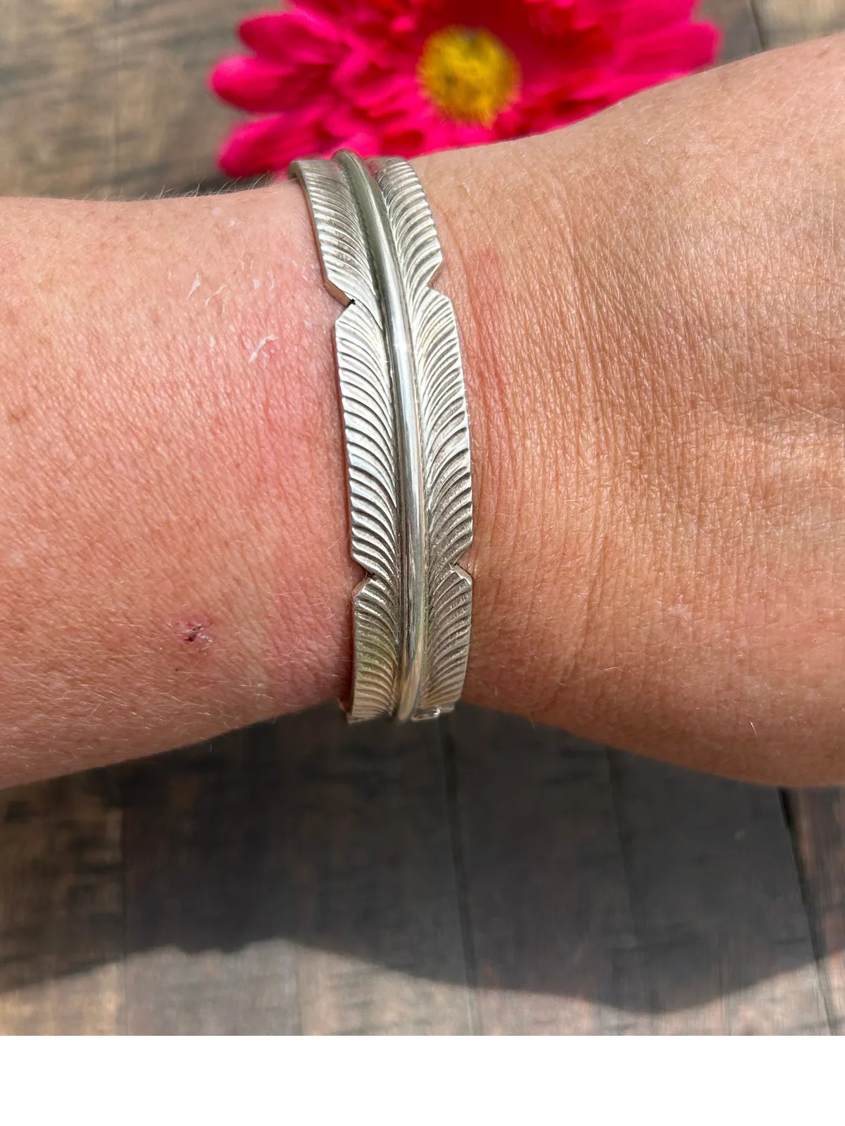 Sterling Feather Cuff