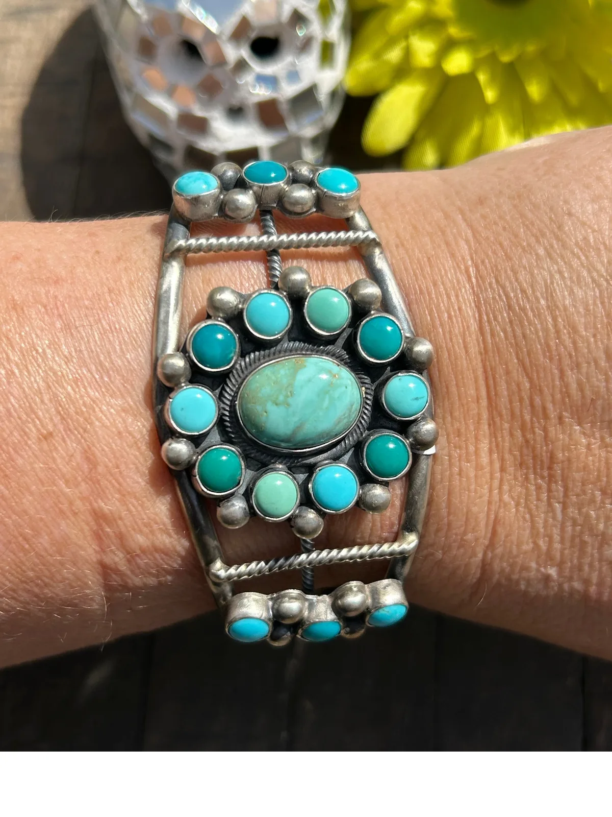 Single Stone Mixed Mine Cuff