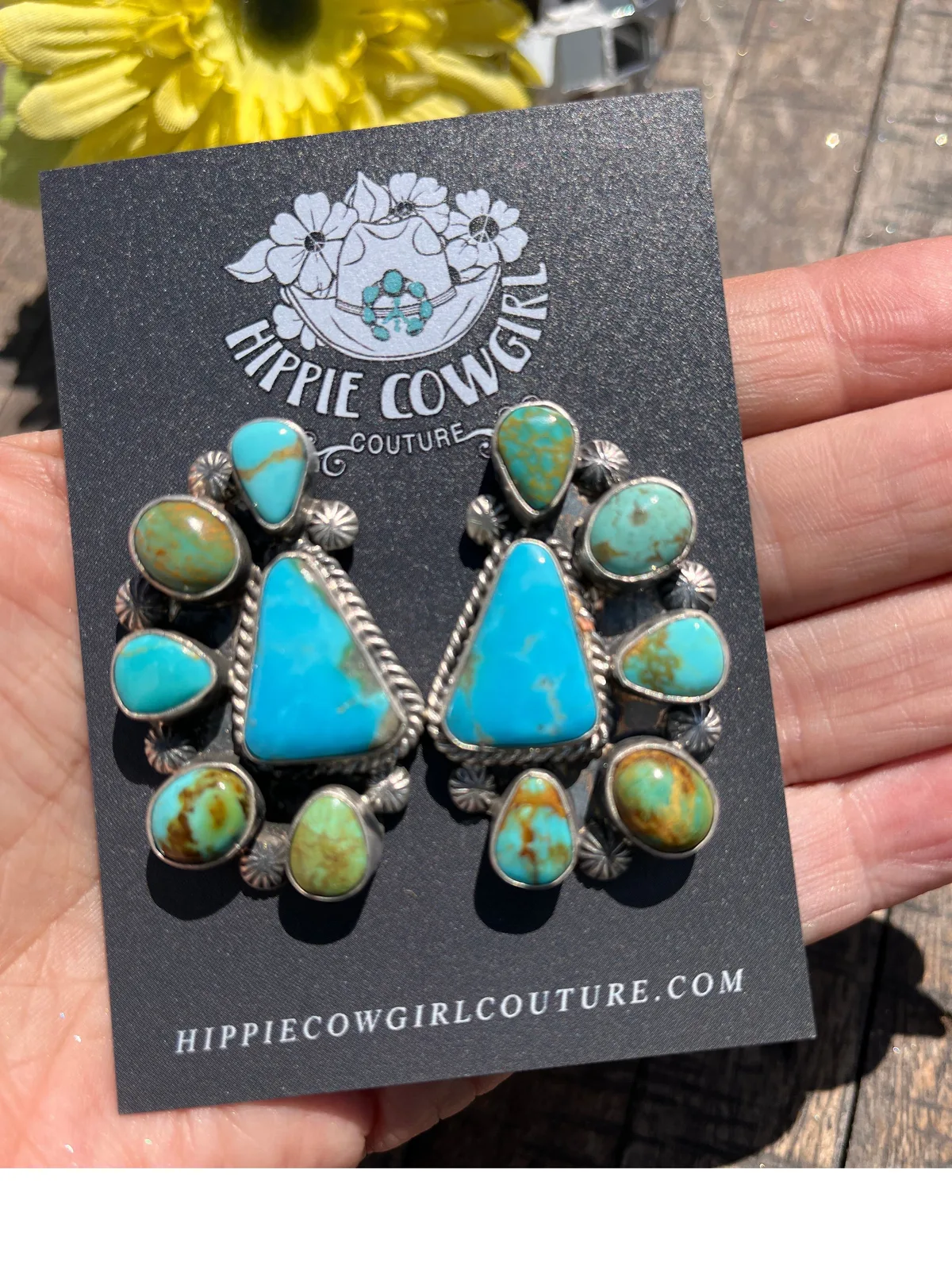 Mixed Mine Half Cluster Earrings #1