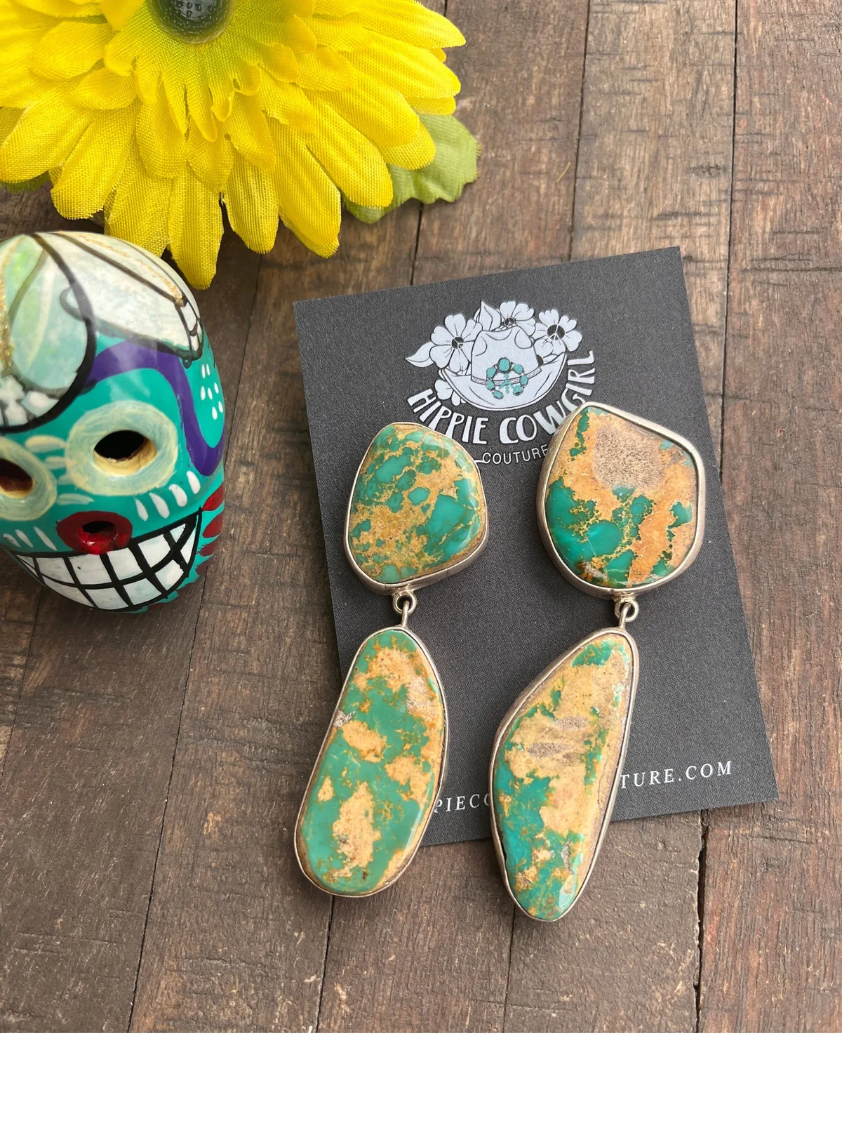 Clip On 2 Stone Royston Earrings