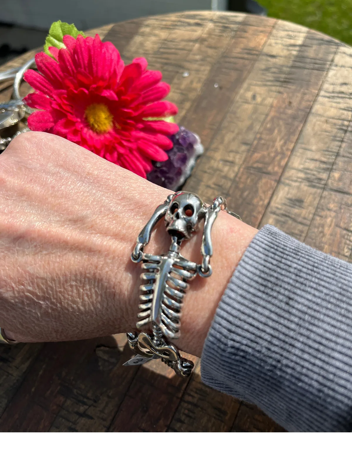 Sterling Medium Skeleton Bracelet