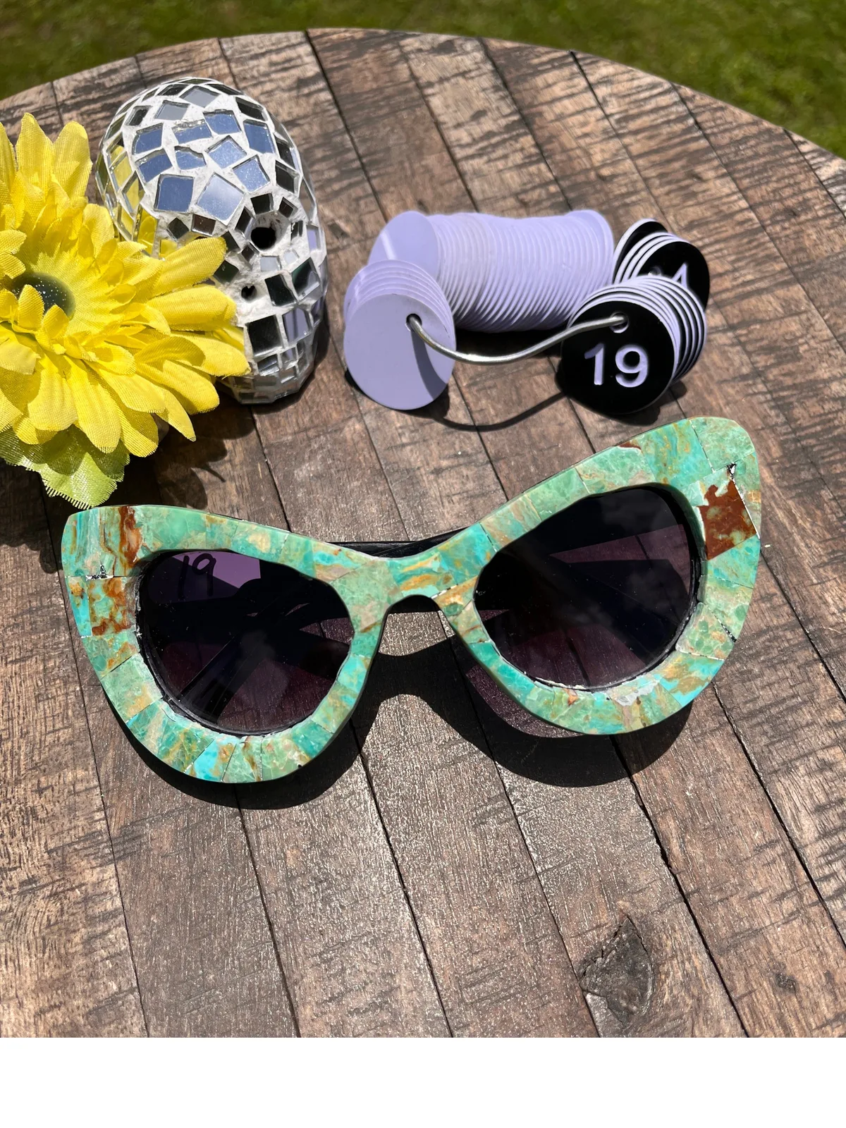 Handmade Kingman Inlay Sunglasses #19