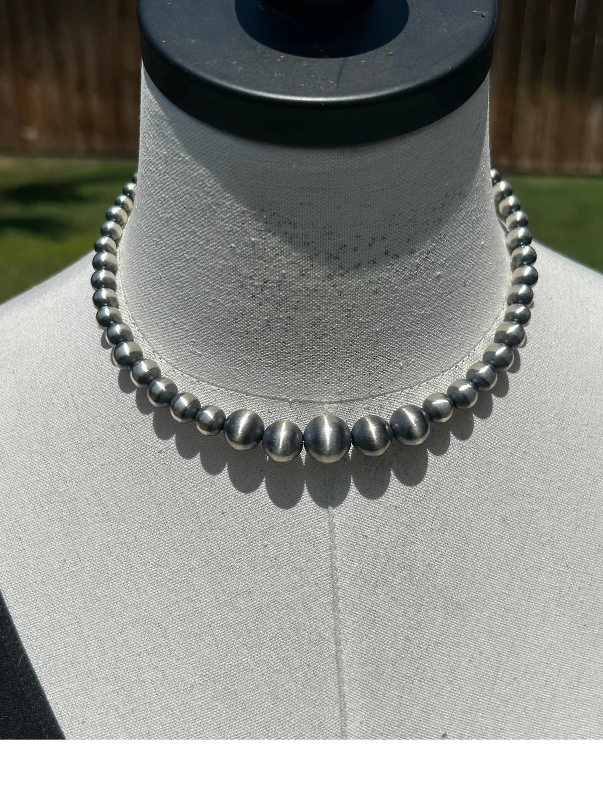 Sterling Pearl Collar Necklace