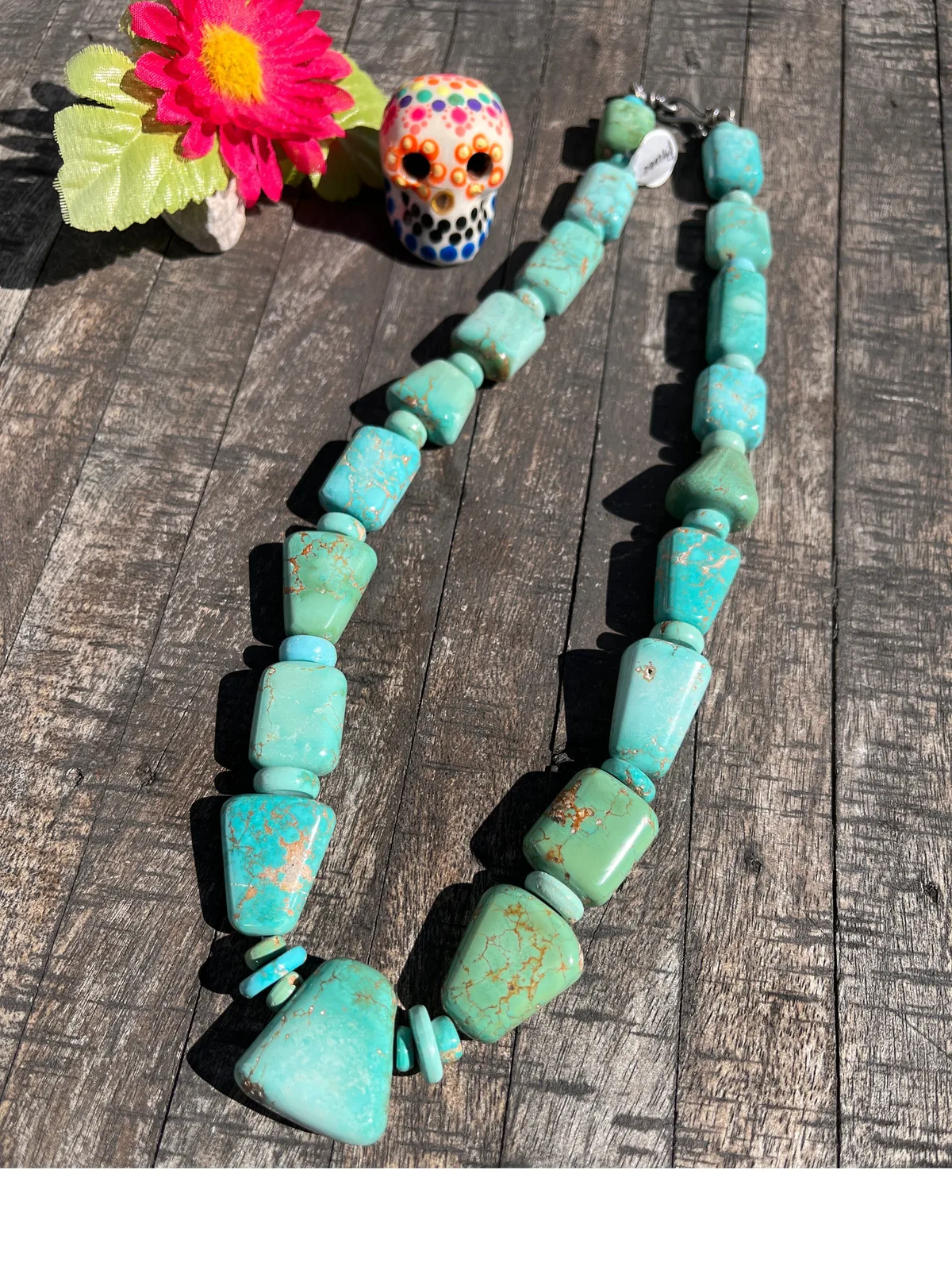 22" Carico Lake Turquoise Bead Necklace