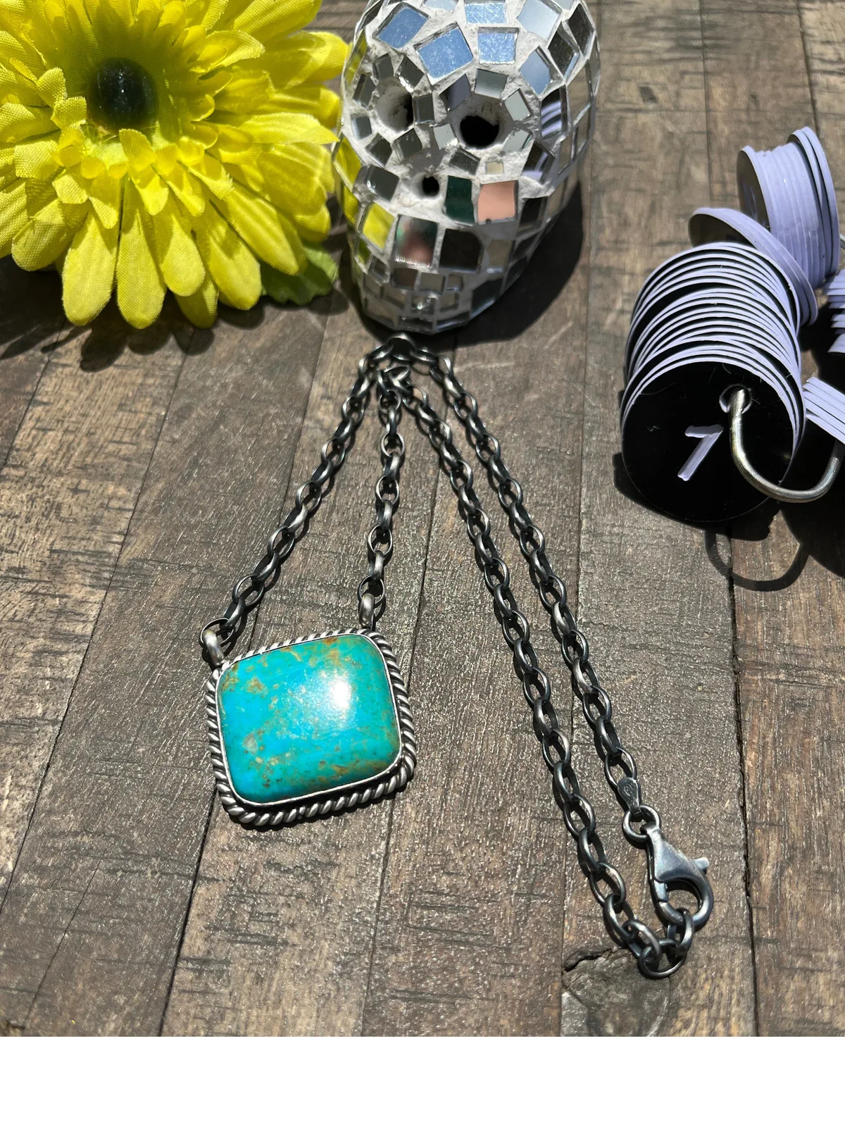 Square Kingman Necklaces