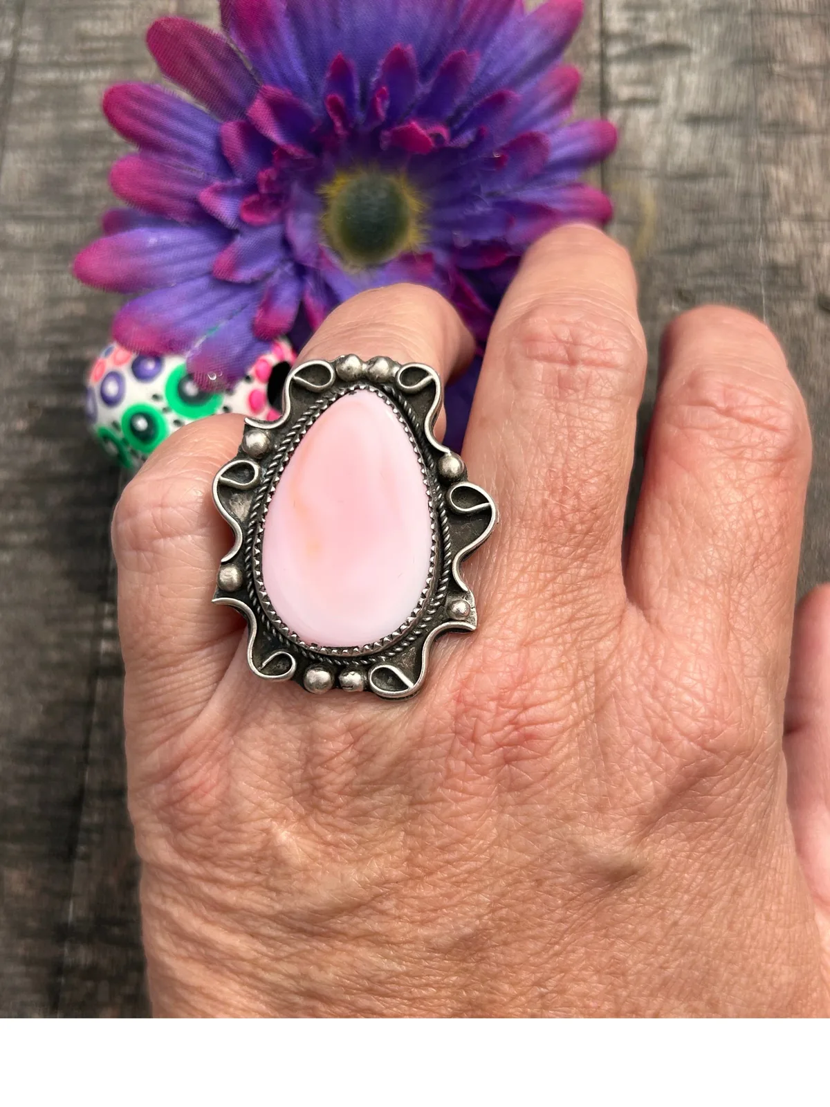Single Stone "Cotton Candy" Ring