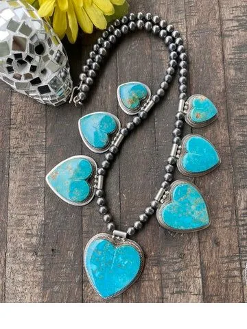 Kingman Heart Necklace- G