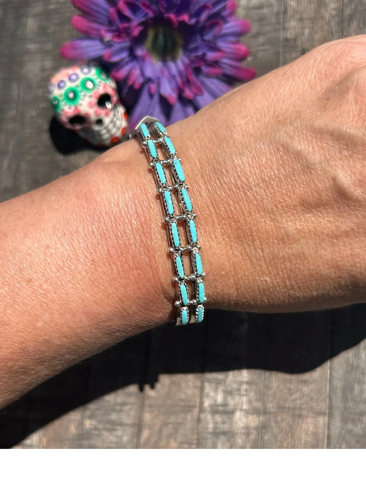 Double Needlepoint Kingman Cuff