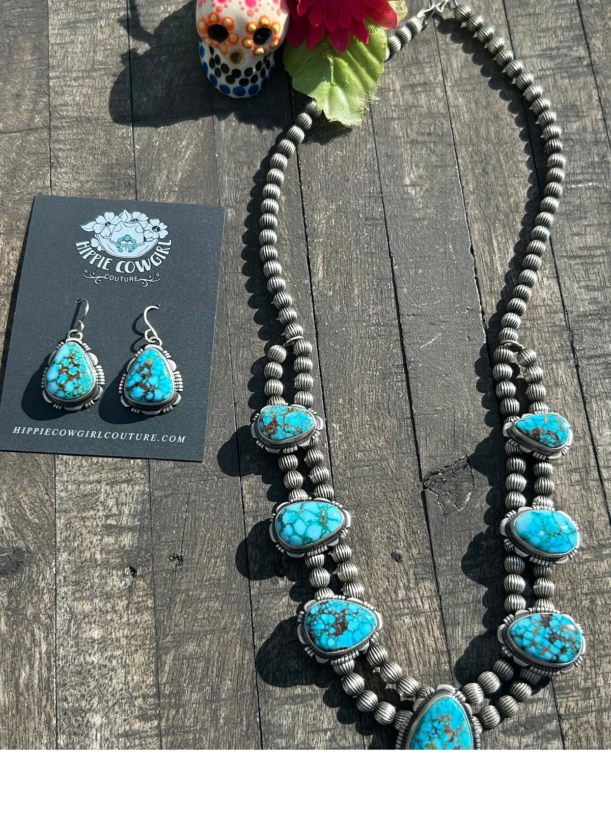 High Grade Kingman Necklace Set