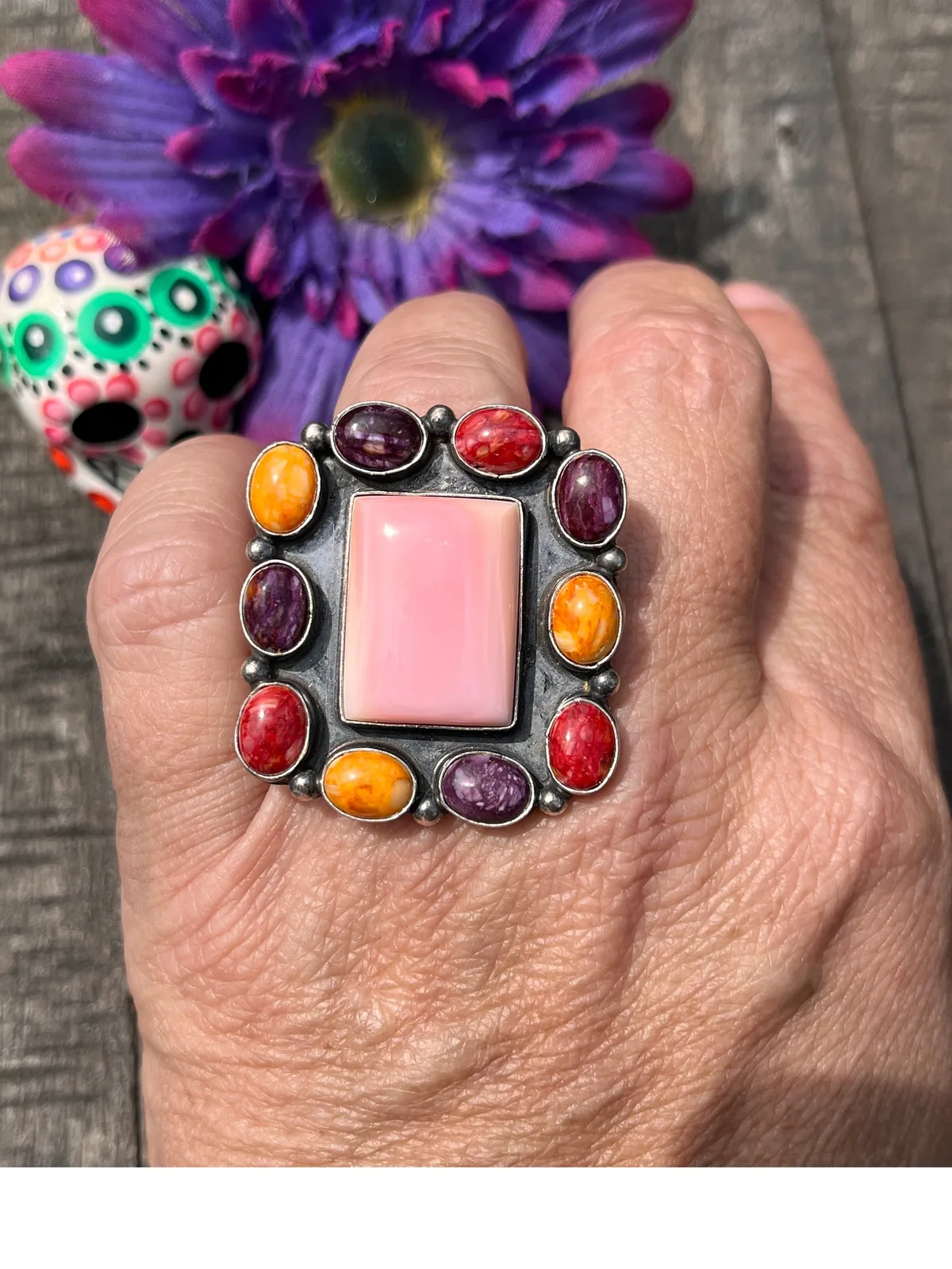 Spiny and "Cotton Candy" Ring