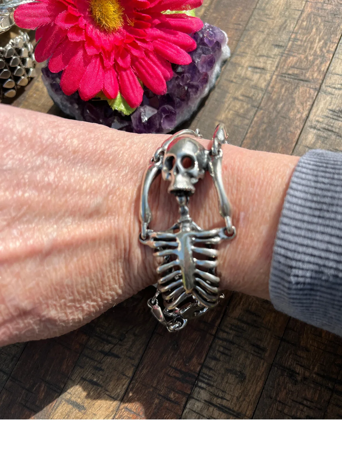 Sterling Large Skeleton Bracelet