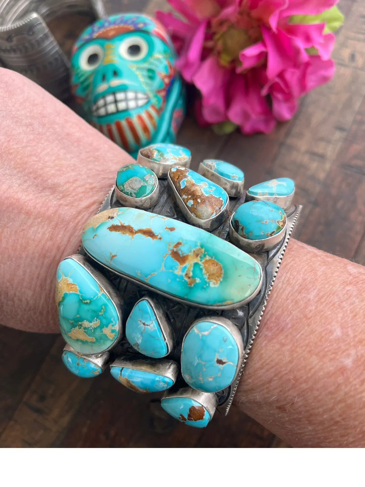 Heavy Metal Royston Multi Stone Cuff
