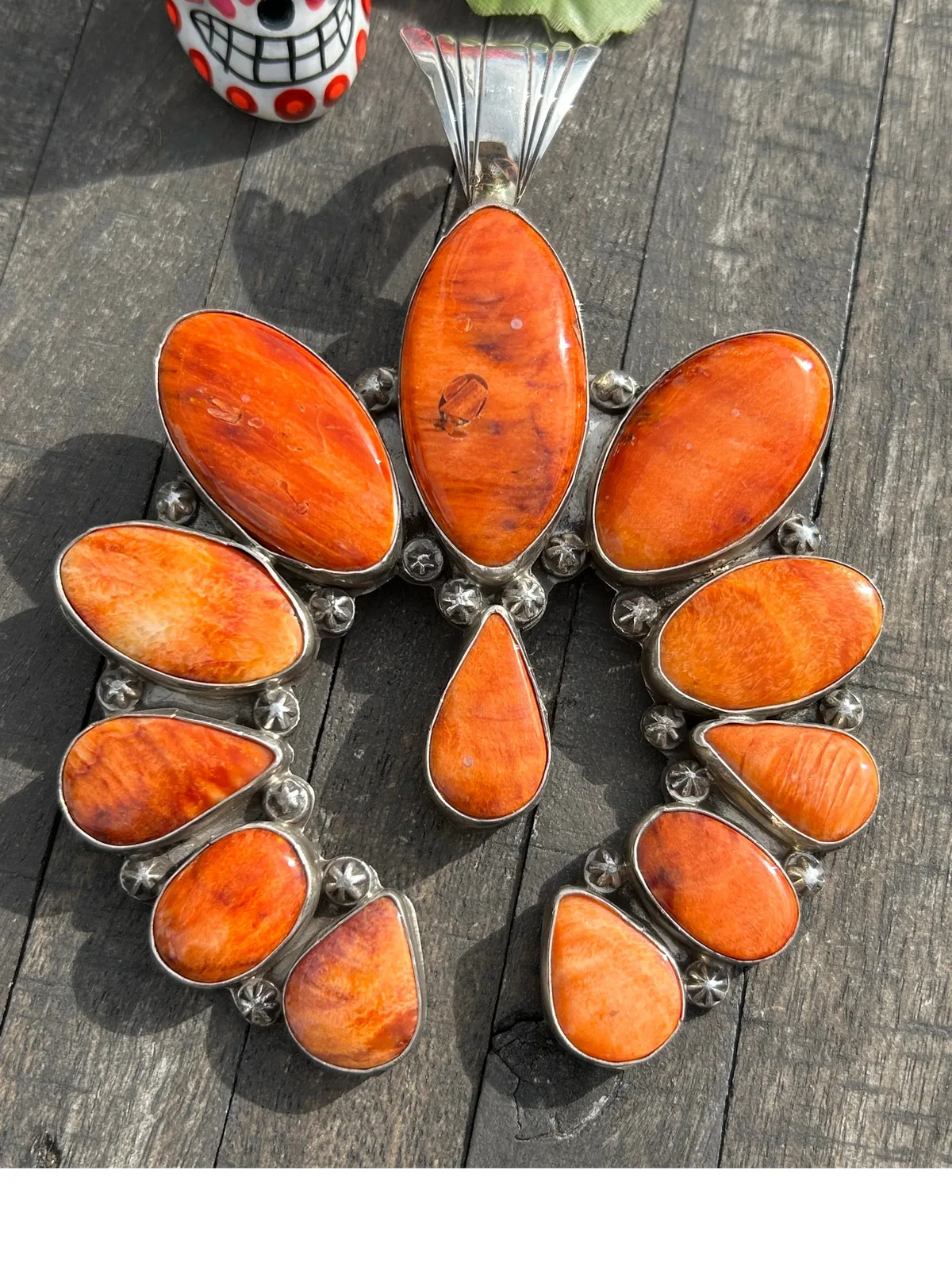 Orange Spiny Naja Pendant