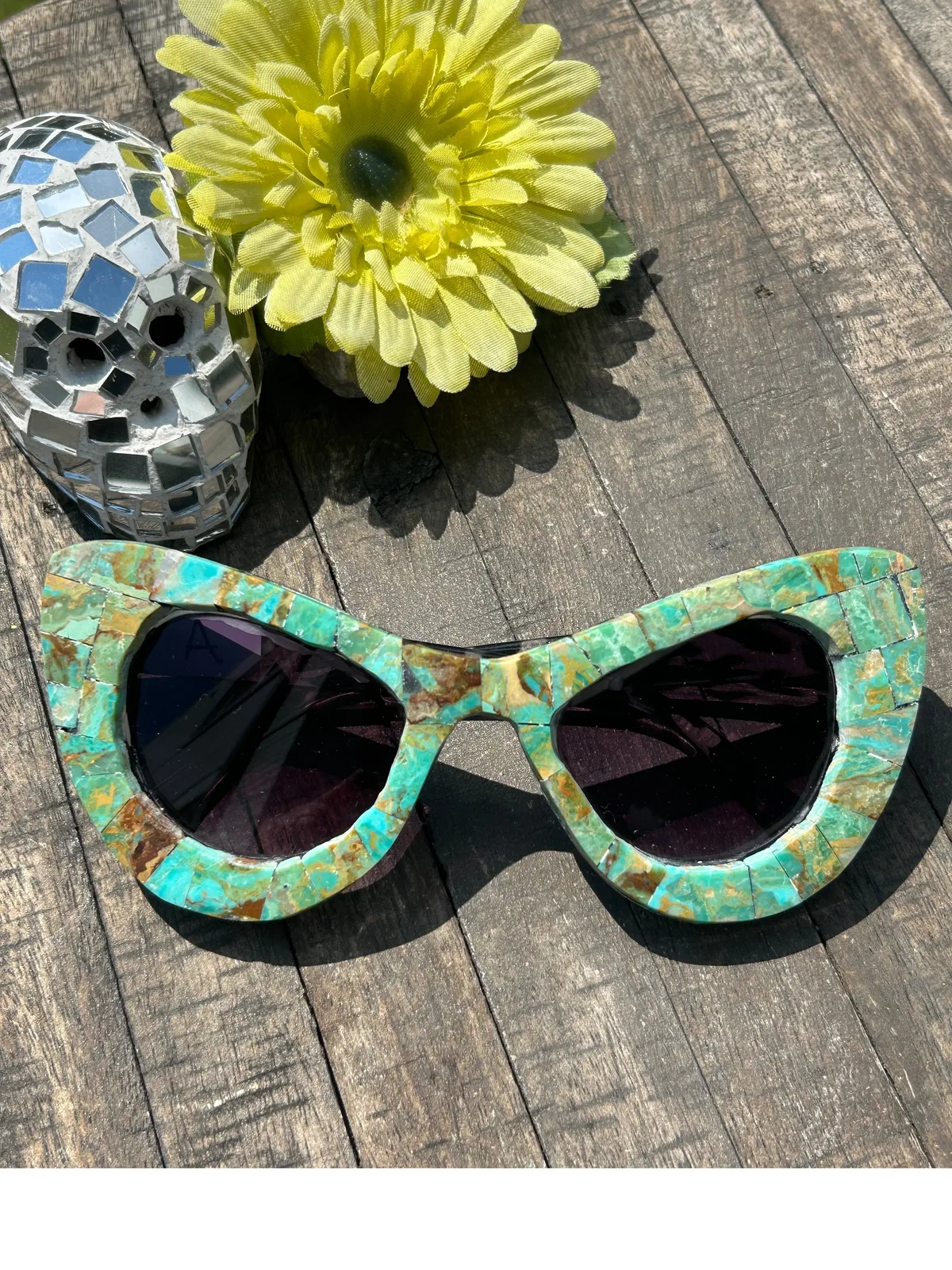 Handmade Kingman Inlay Sunglasses- A