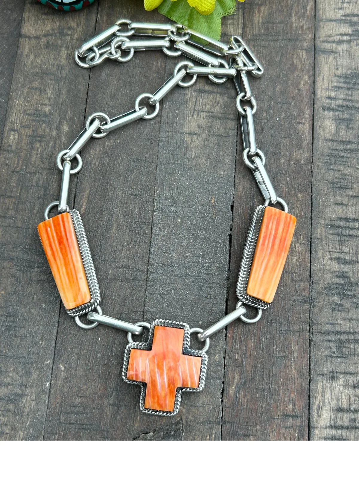 18" Spiny Orange Necklace