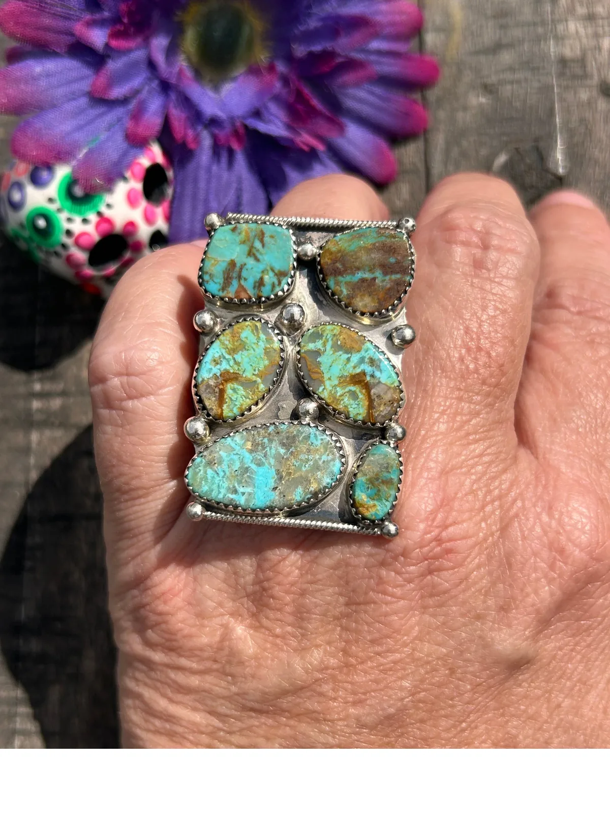 Adjustable 6 Stone Kingman Ring