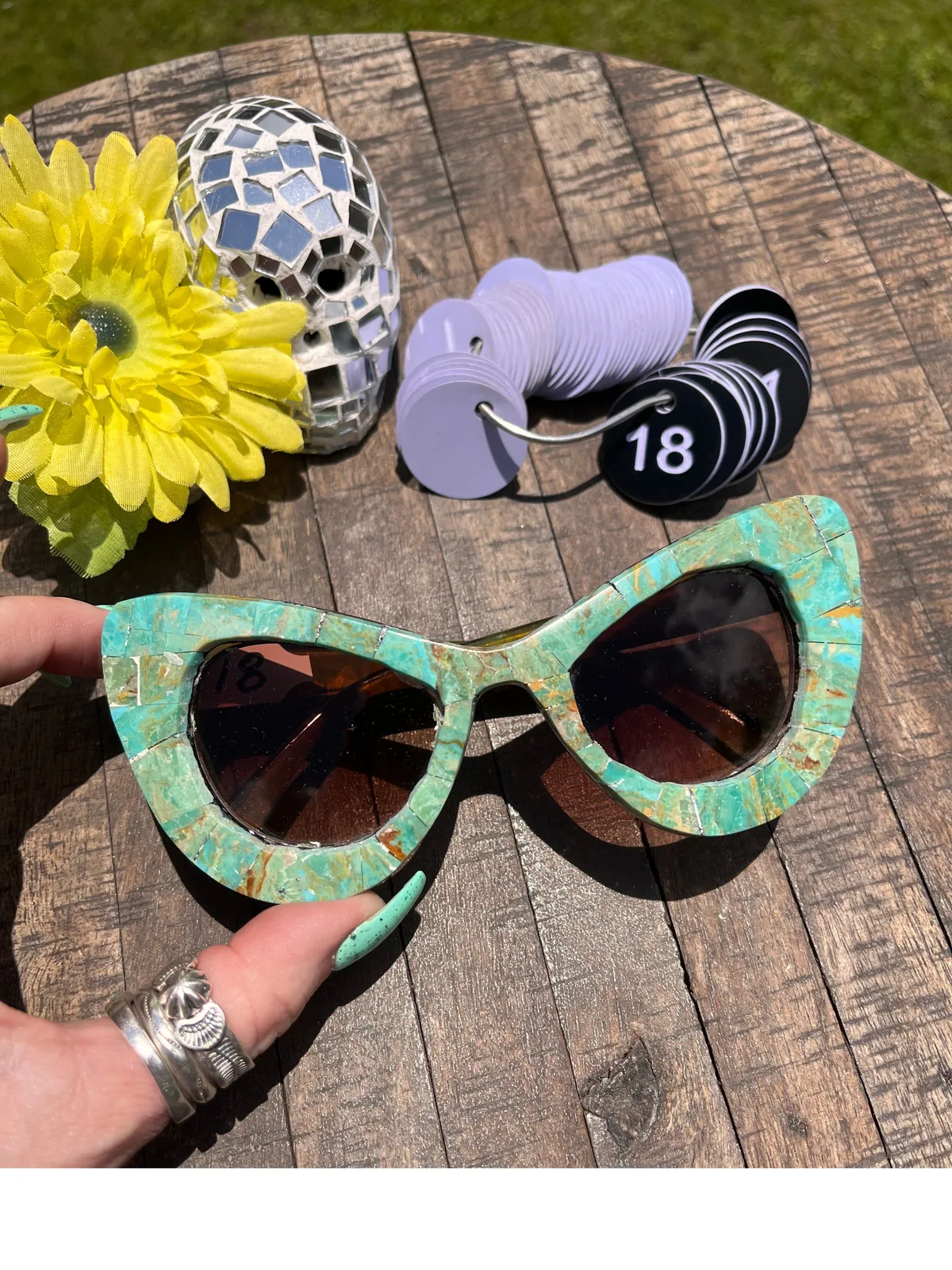 Handmade Kingman Inlay Sunglasses #18