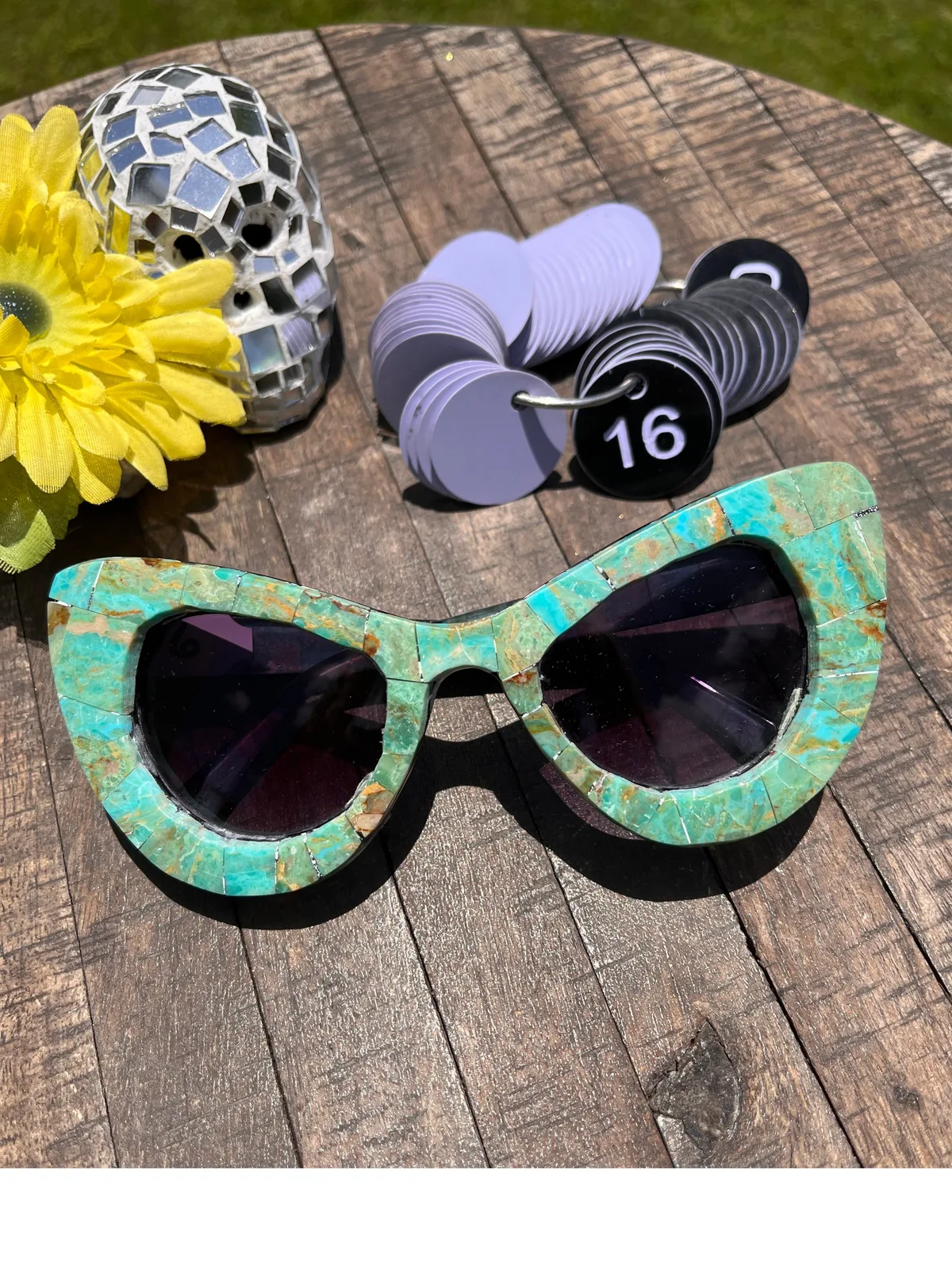Handmade Kingman Inlay Sunglasses #16
