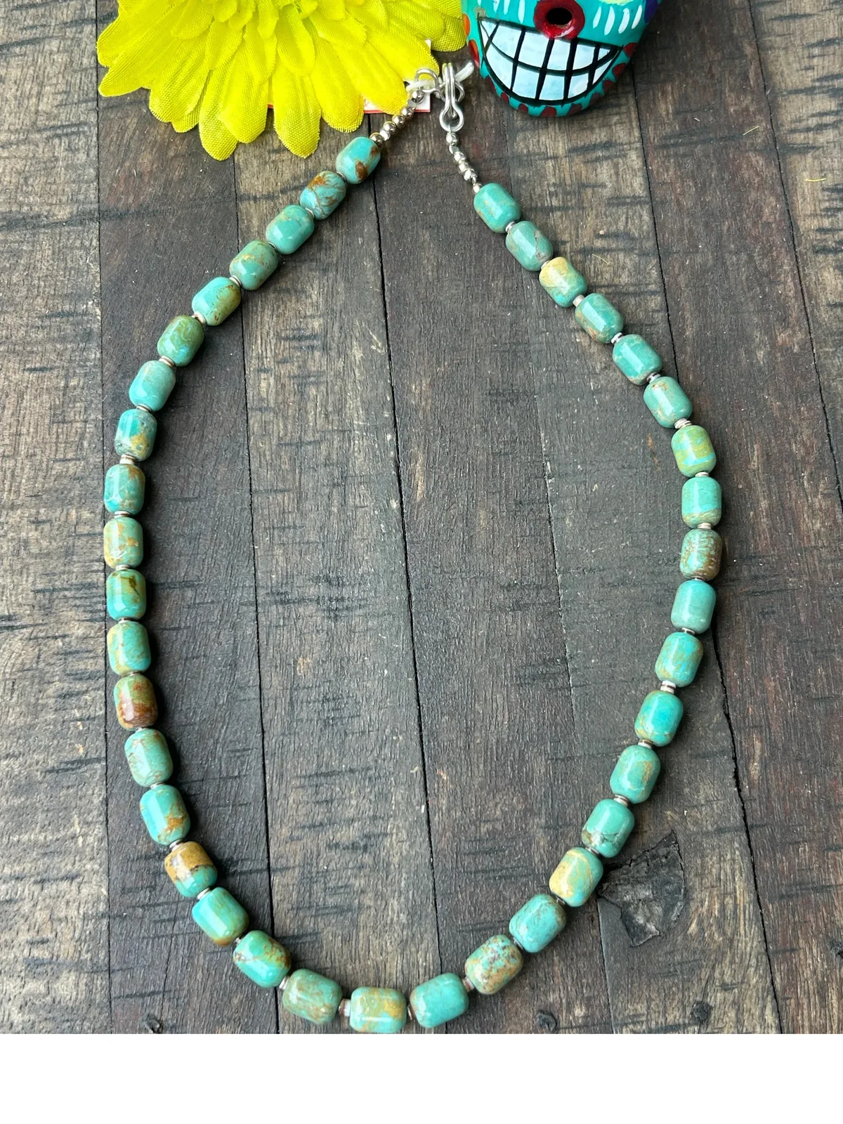 17" Turquoise and Heishi Strand #33