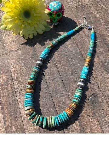 Kingman Disc Bead Necklace